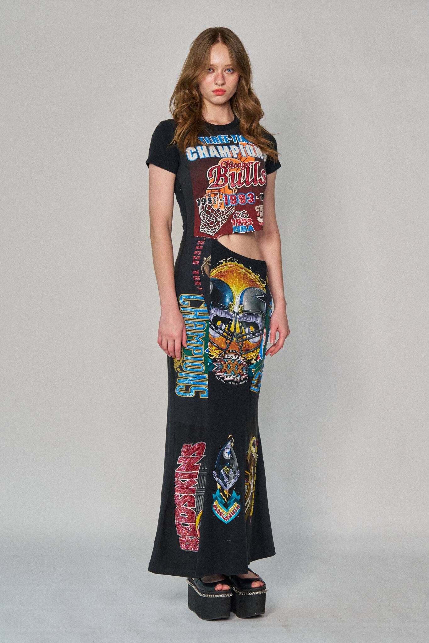 Sports Asym Maxi Dress - Bulls