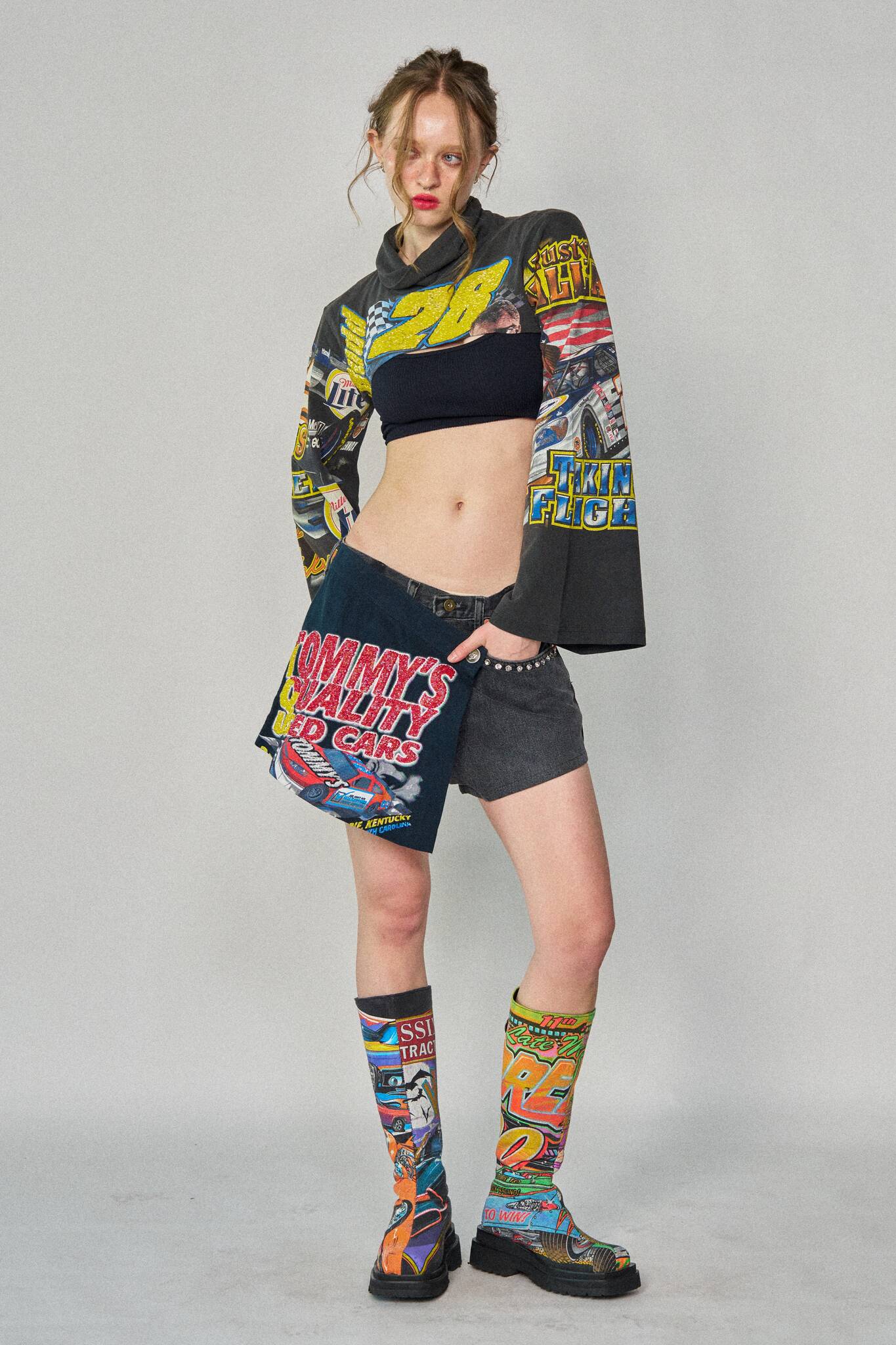 Racing Mini Wrap Shorts - Size 32