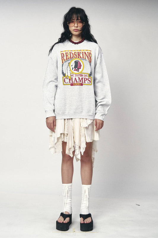 Backless Ruffle Sweatshirt - Washington Redskins