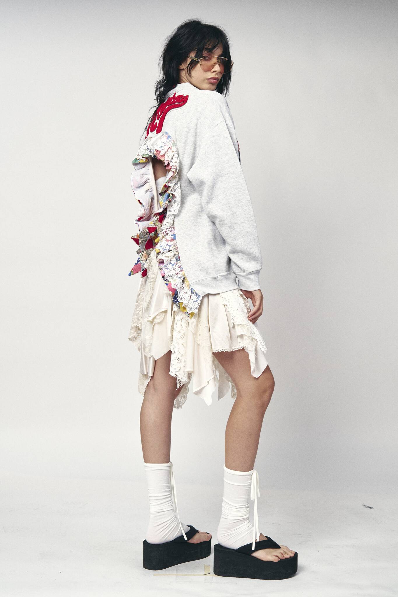 Backless Ruffle Sweatshirt - Washington Redskins