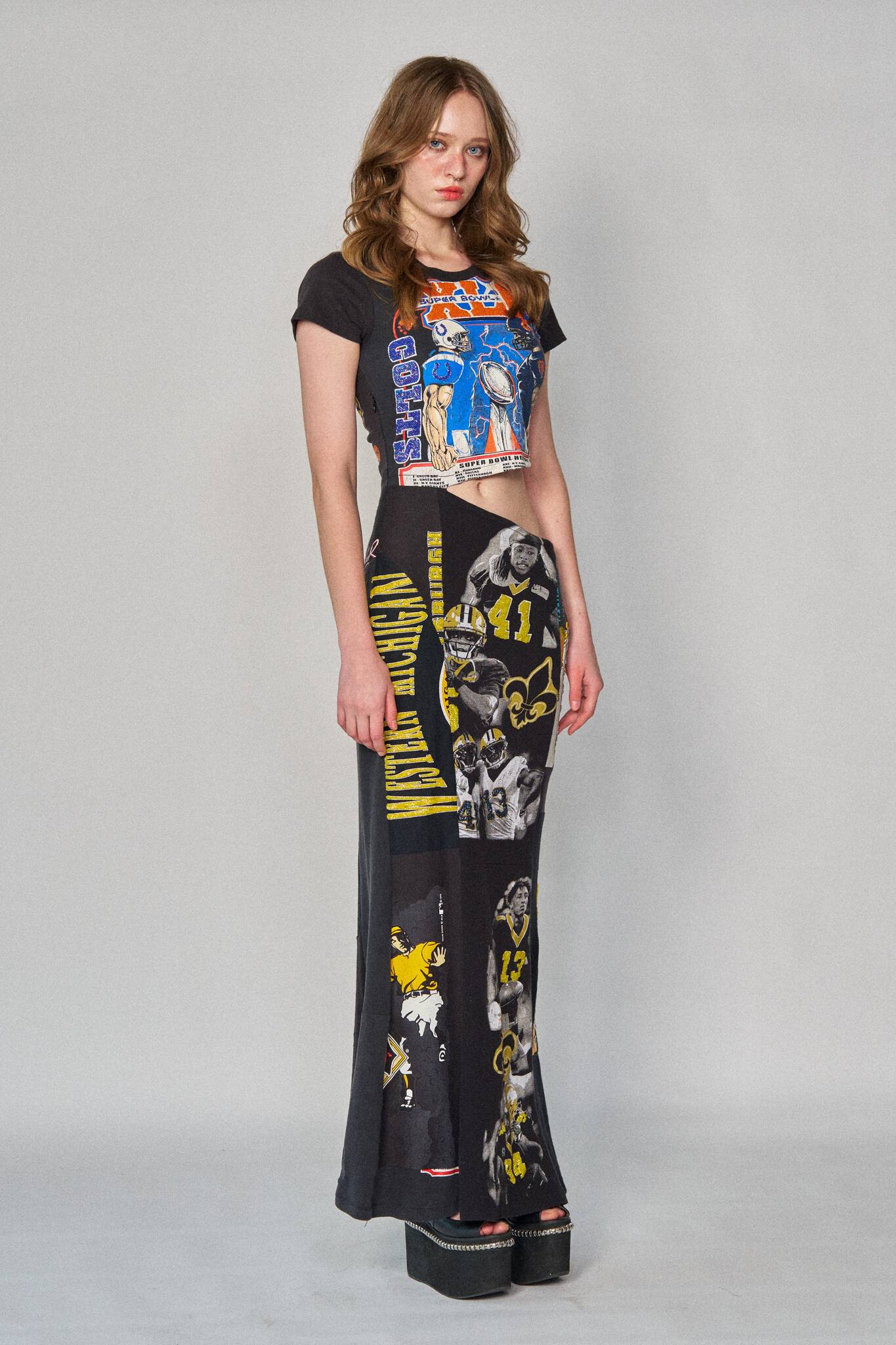 Sports Asym Maxi Dress - Super Bowl