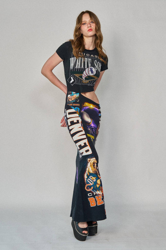 Sports Asym Maxi Dress - White Sox