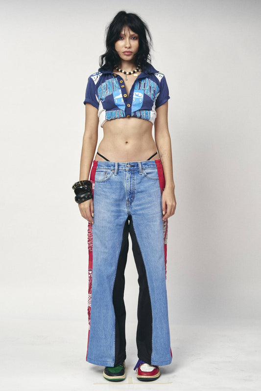 Denim Track Pants - Detroit Red Wings