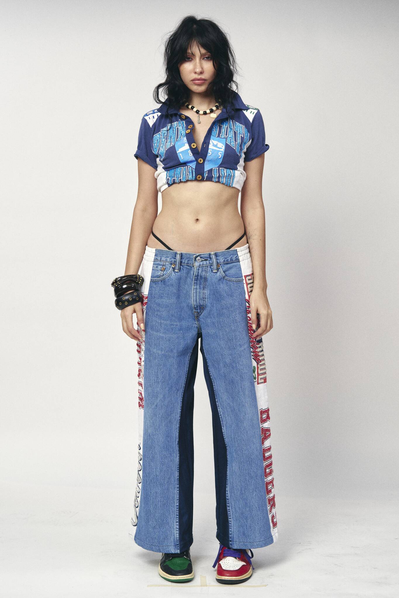 Denim Track Pants - Badgers x Cowboys