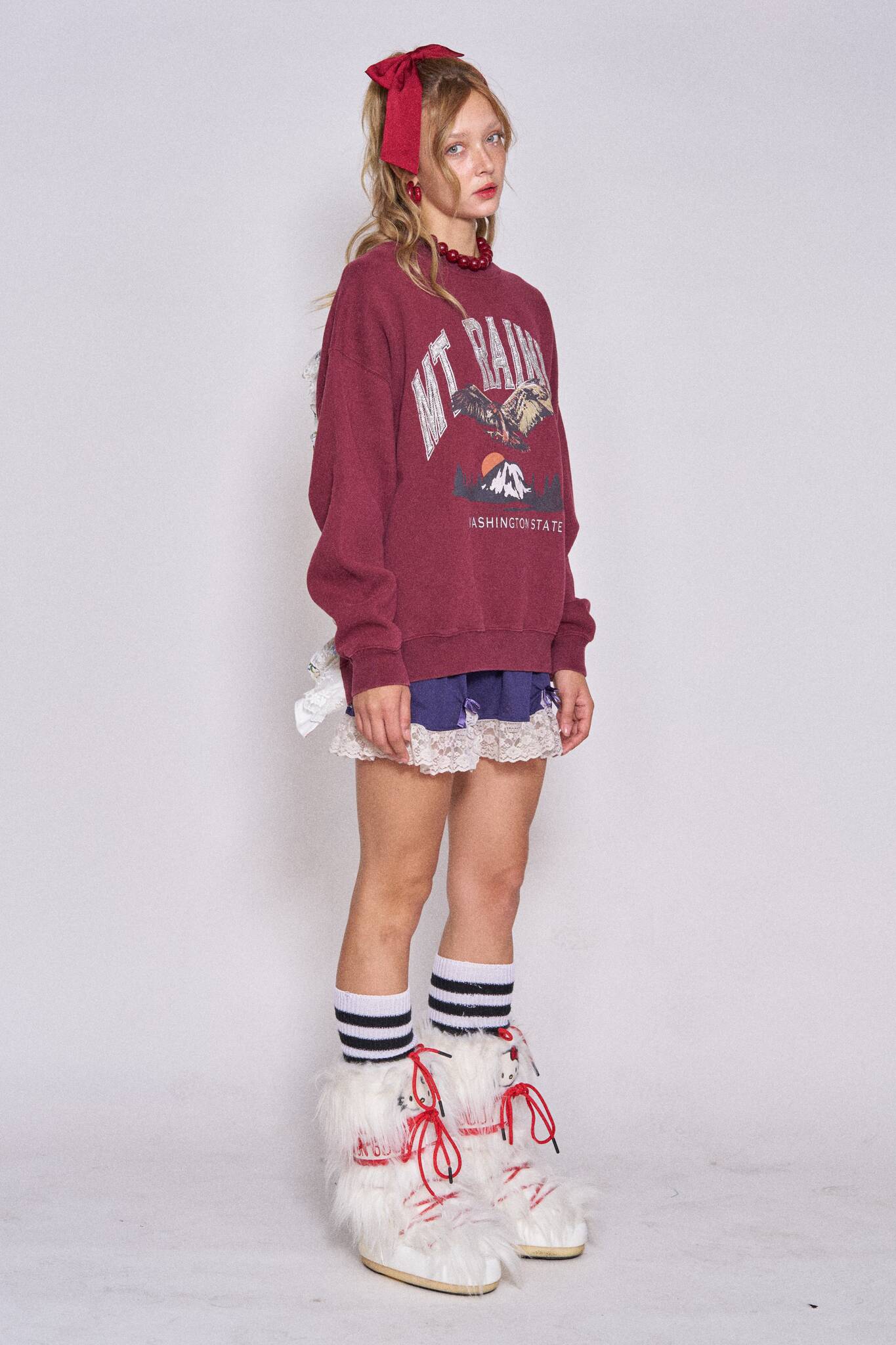 Backless Ruffle Sweatshirt - Washington State