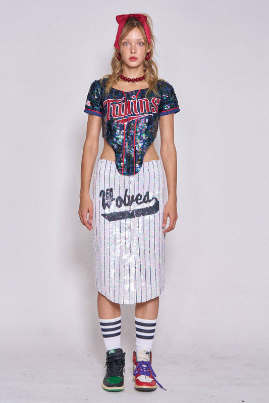 Sequin Sports Skirt - Wolves