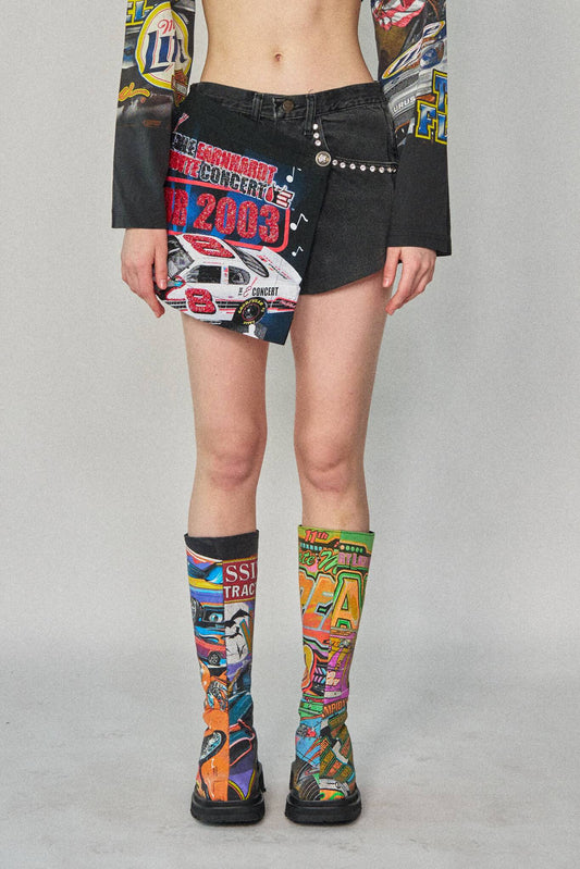 Racing Mini Wrap Shorts - Size 28