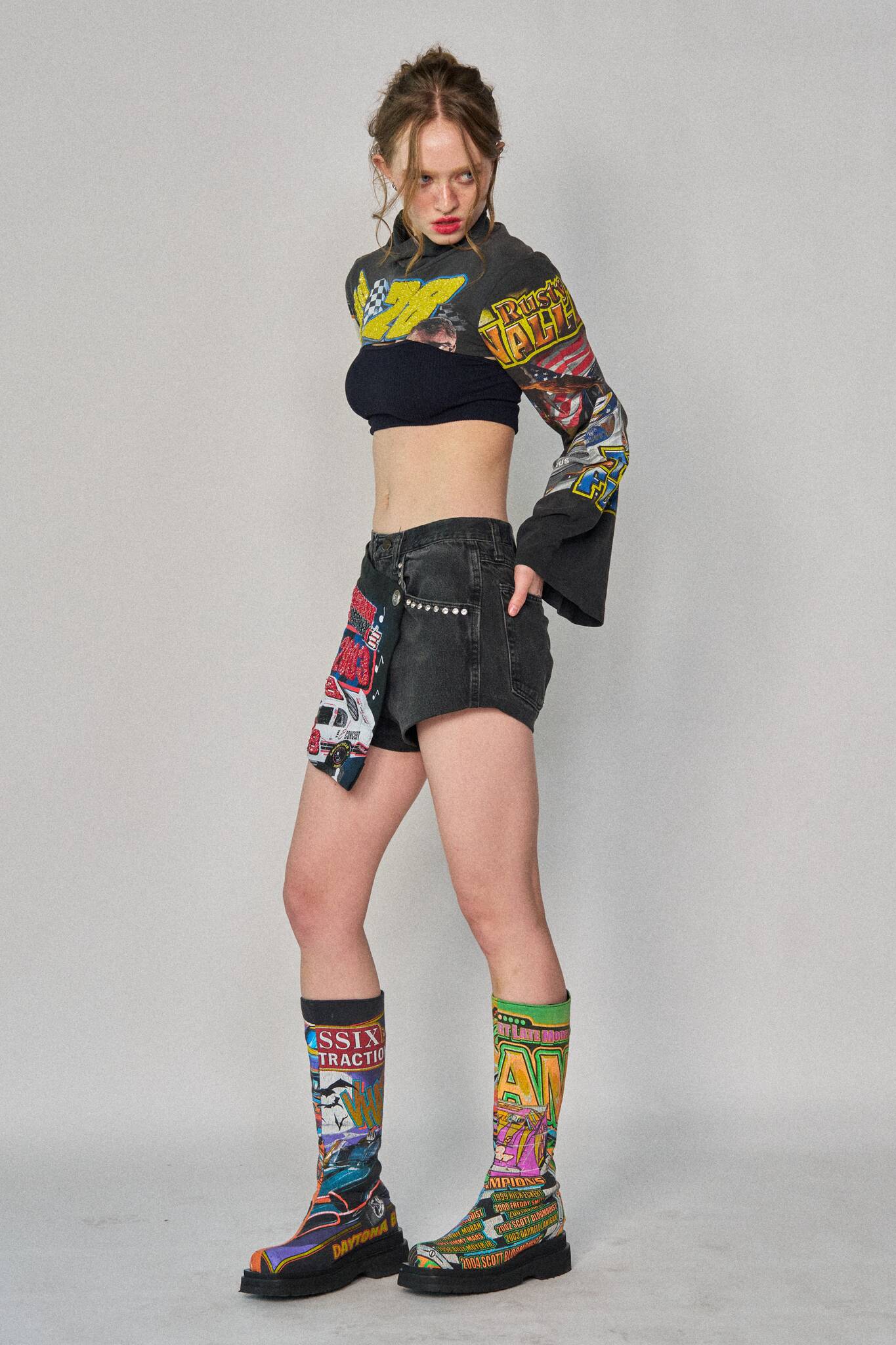 Racing Mini Wrap Shorts - Size 28