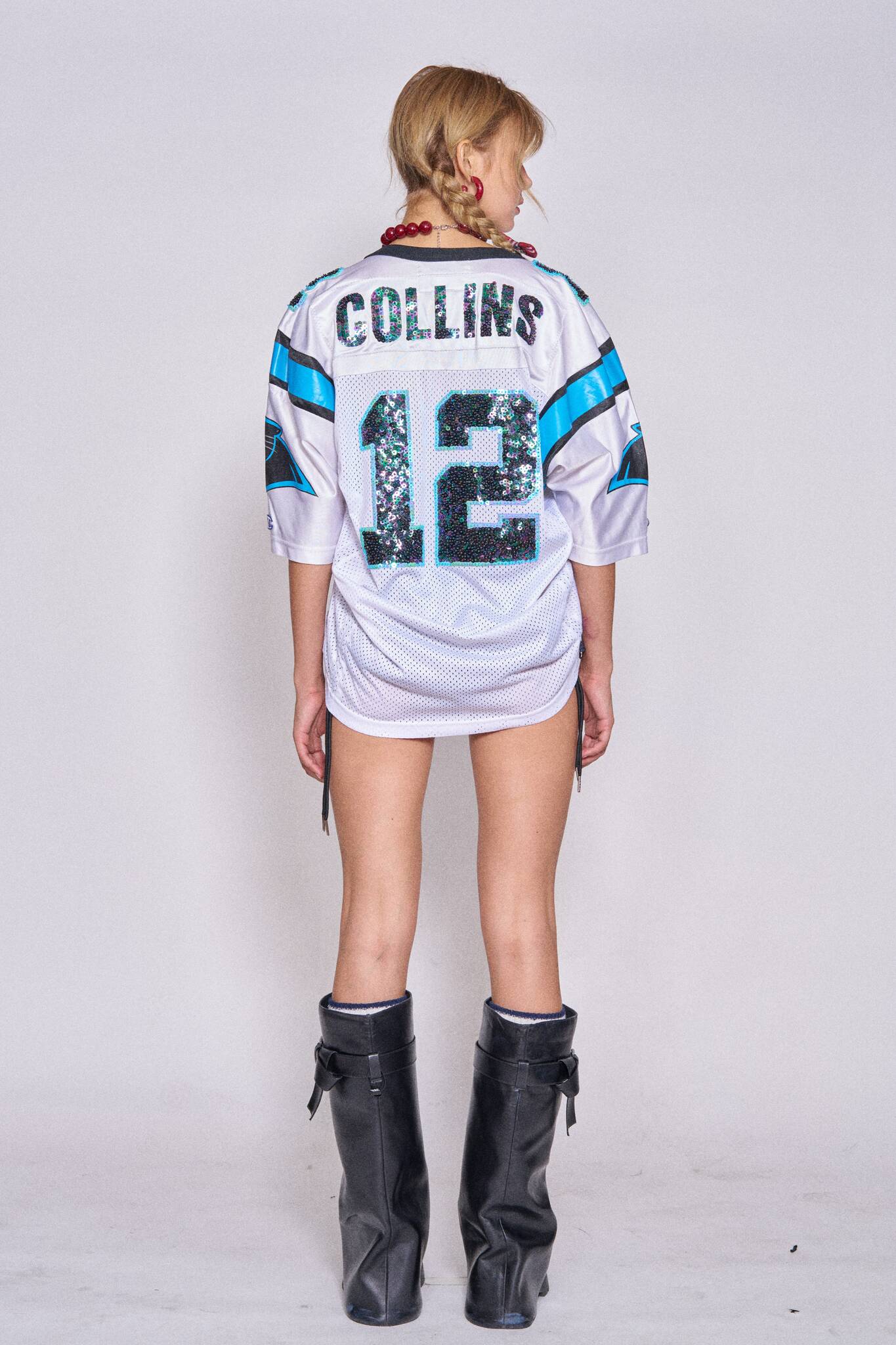 Mesh Football Drawstring Top - Panthers #2