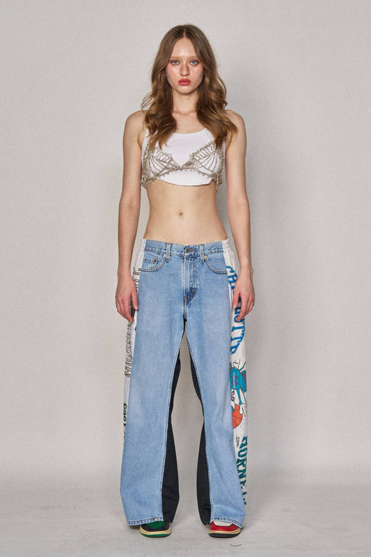 Denim Track Pants - Hornets x MSU