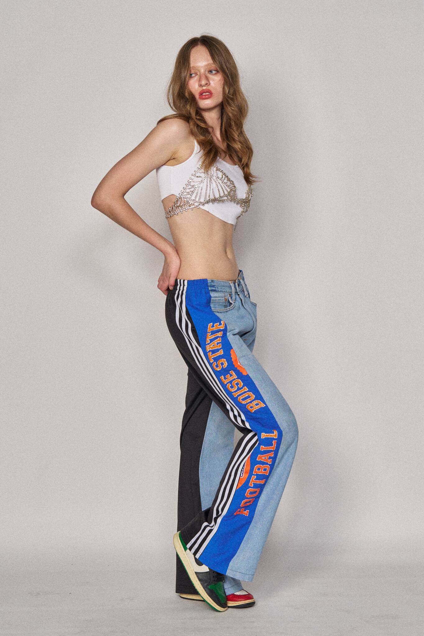 Denim Track Pants - Boise State x Patriots