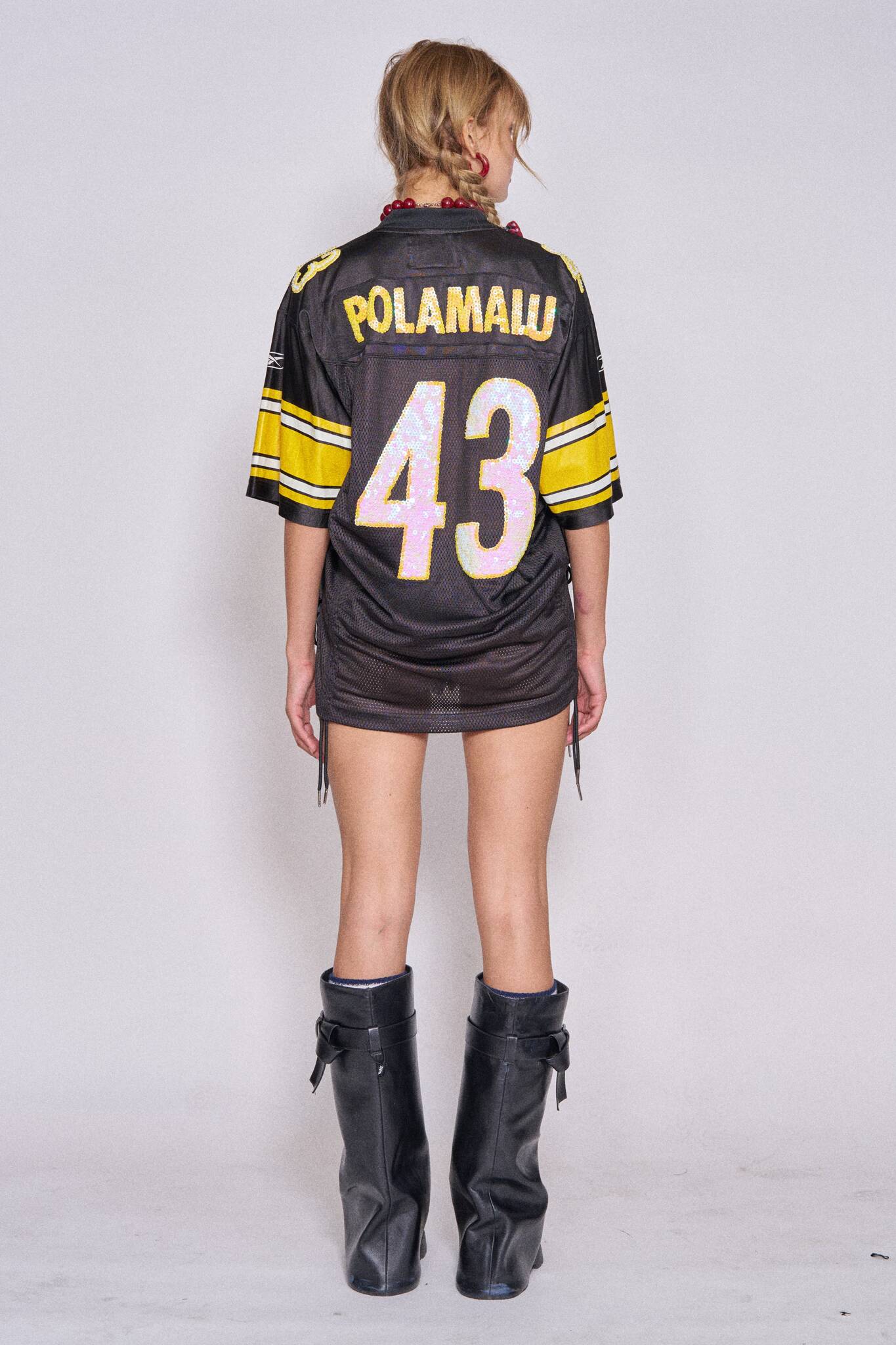 Mesh Football Drawstring Top - Steelers