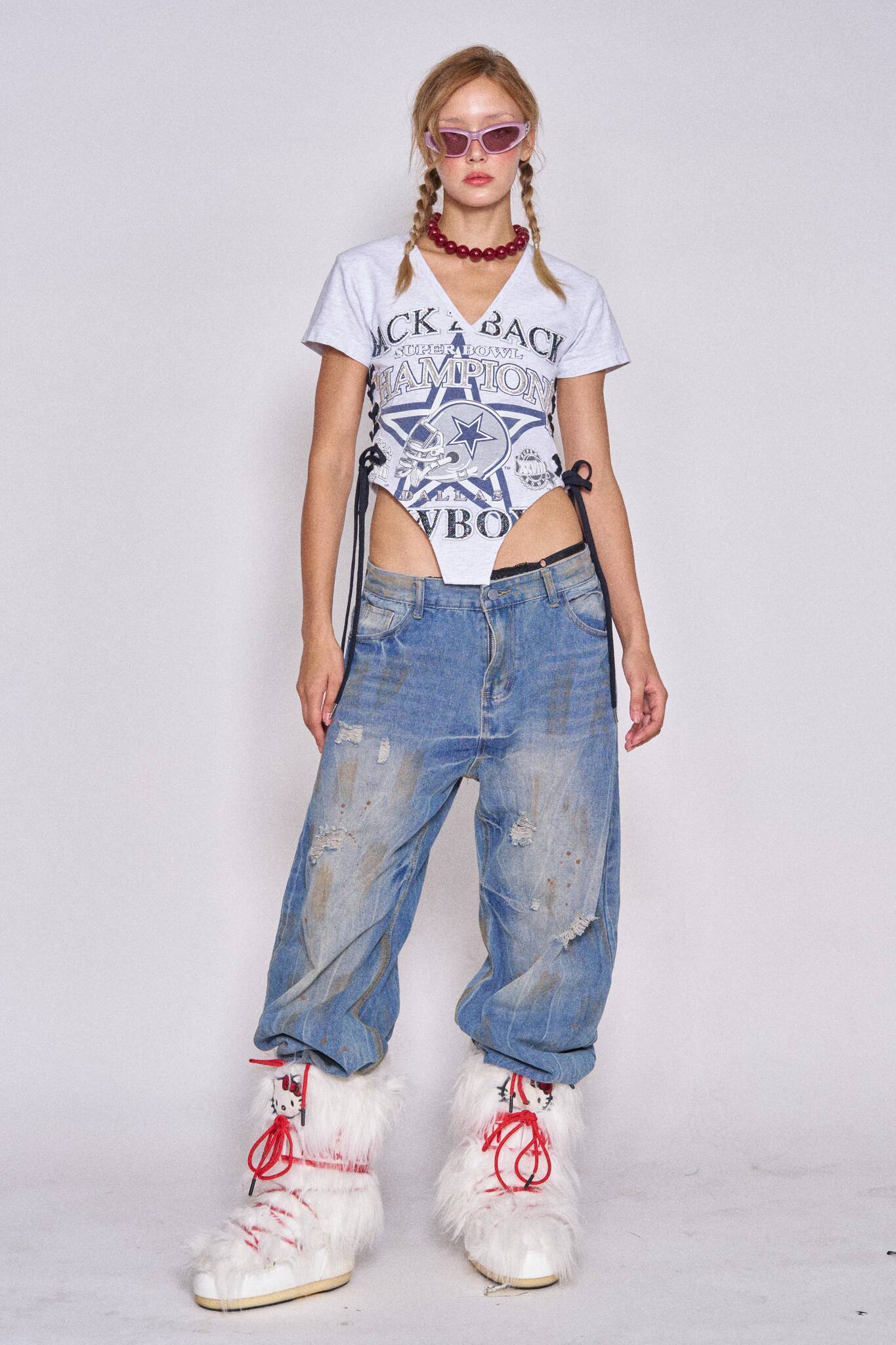 Sports Lace-up Corset - Cowboys