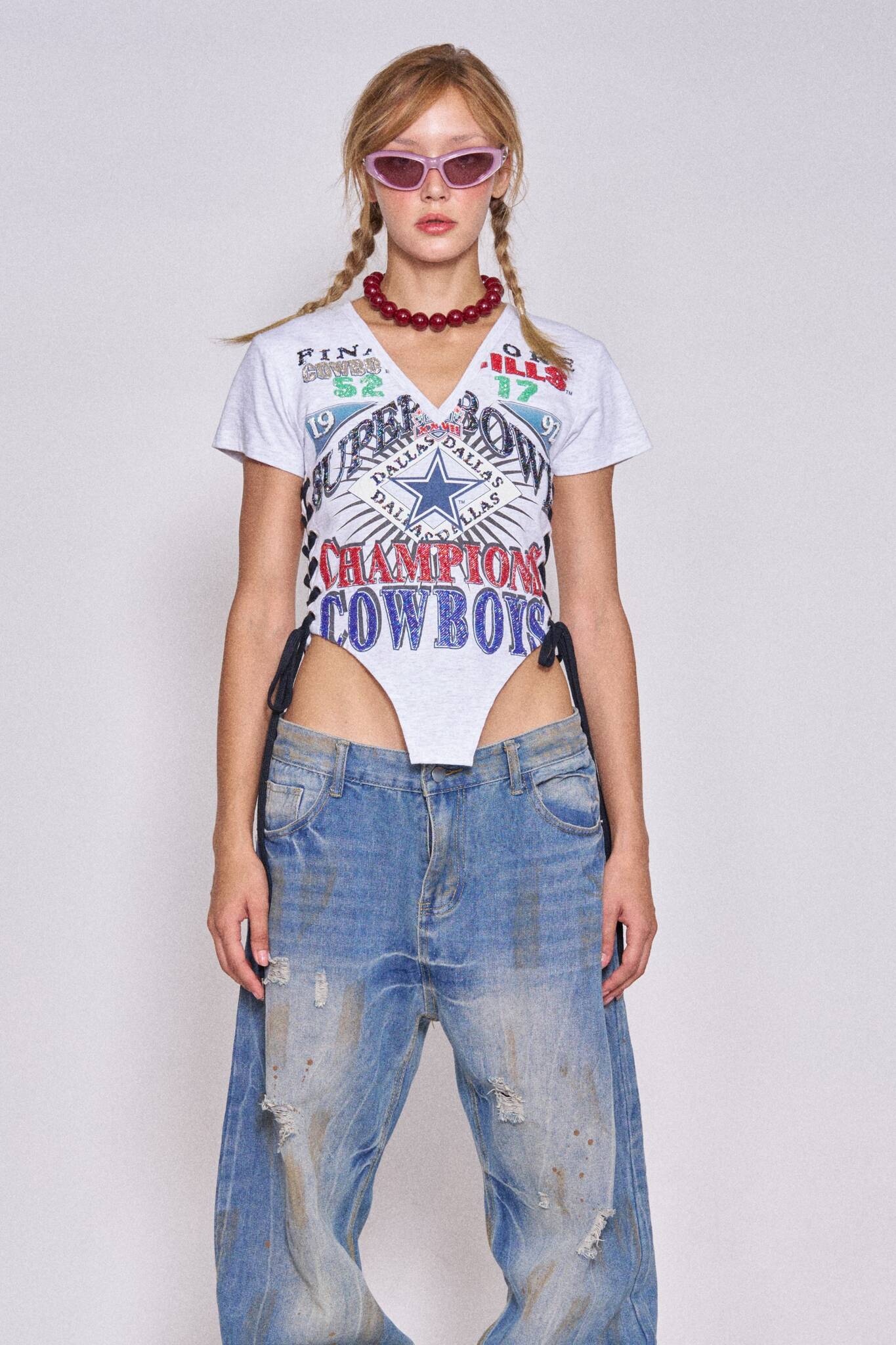 Sports Lace-up Corset - Cowboys #3
