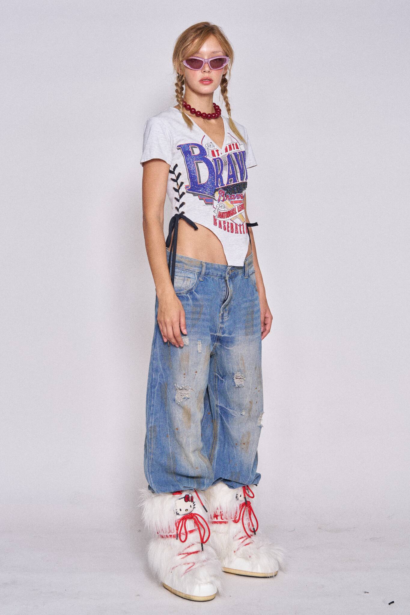 Sports Lace-up Corset - Braves