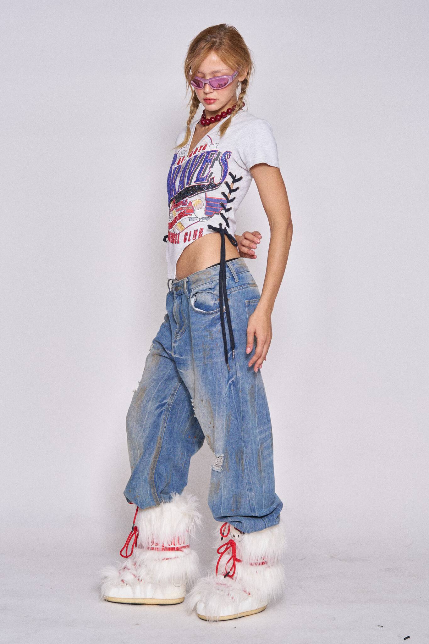 Sports Lace-up Corset - Braves