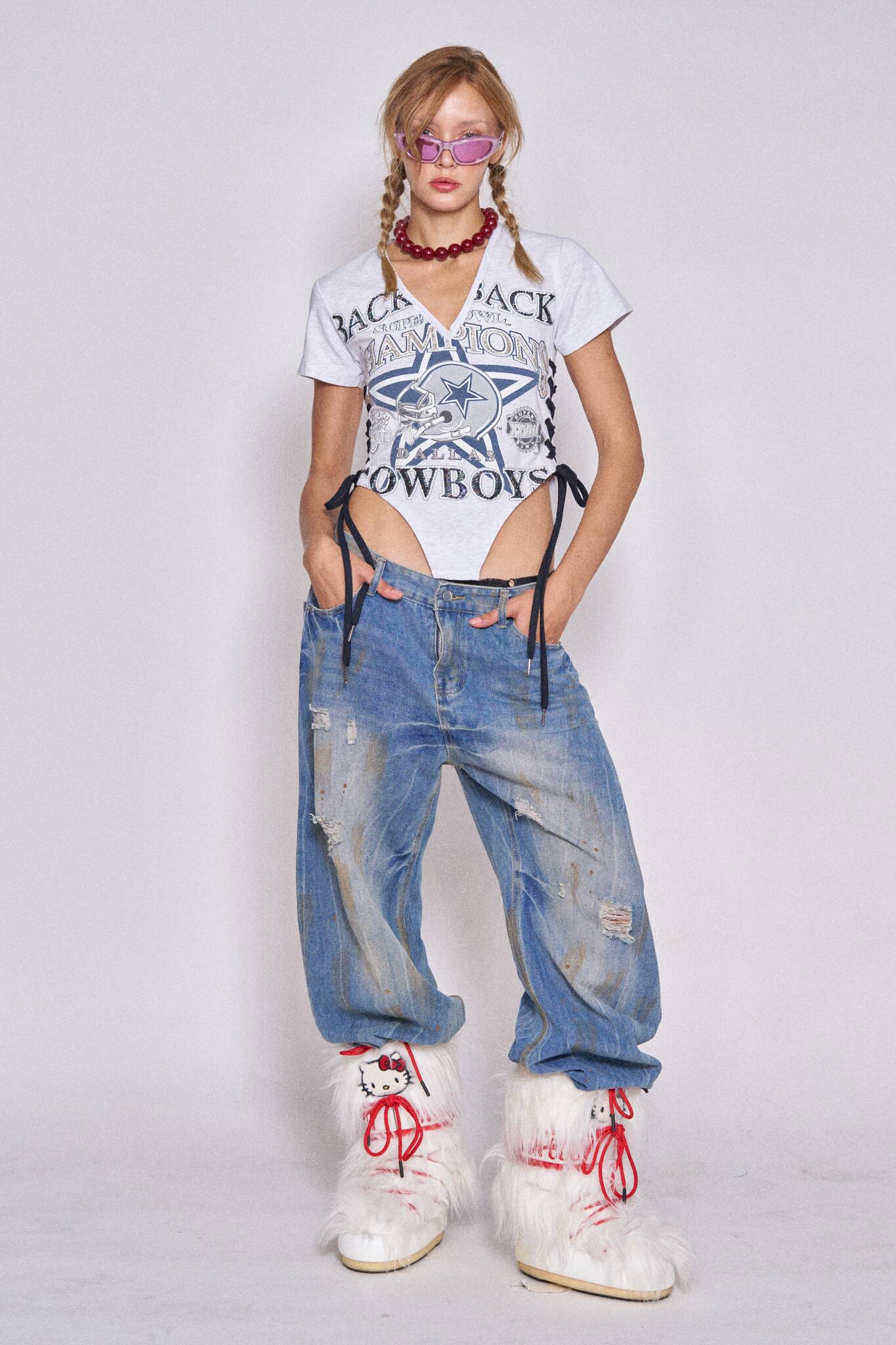 Sports Lace-up Corset - Cowboys #5