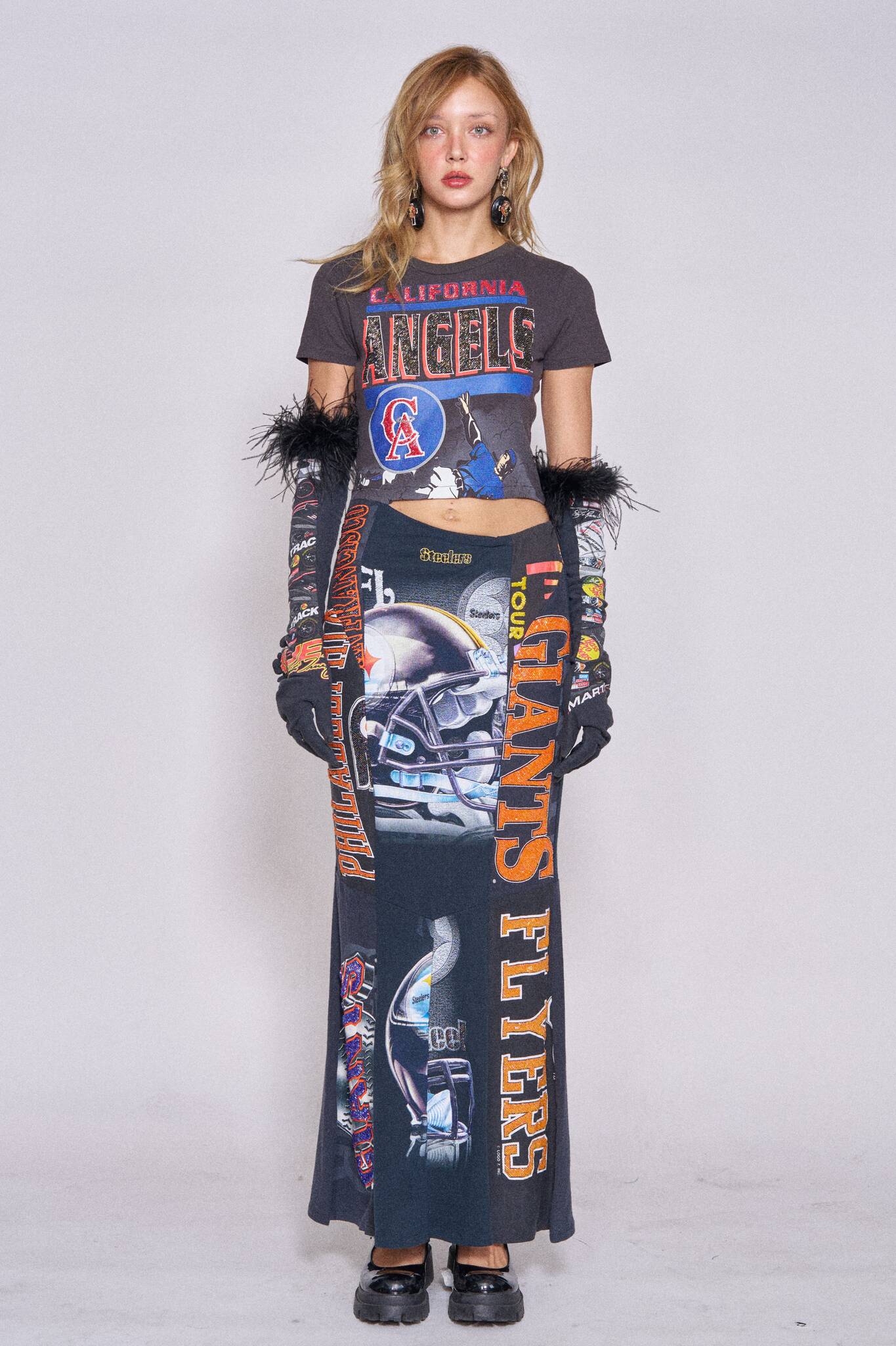 Sports Asym Maxi Dress - California Angels