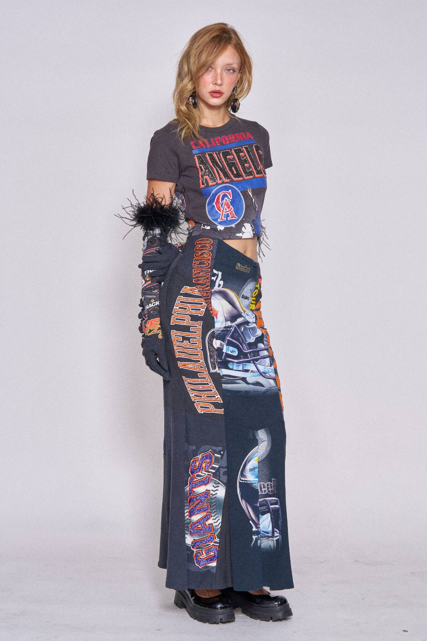 Sports Asym Maxi Dress - California Angels