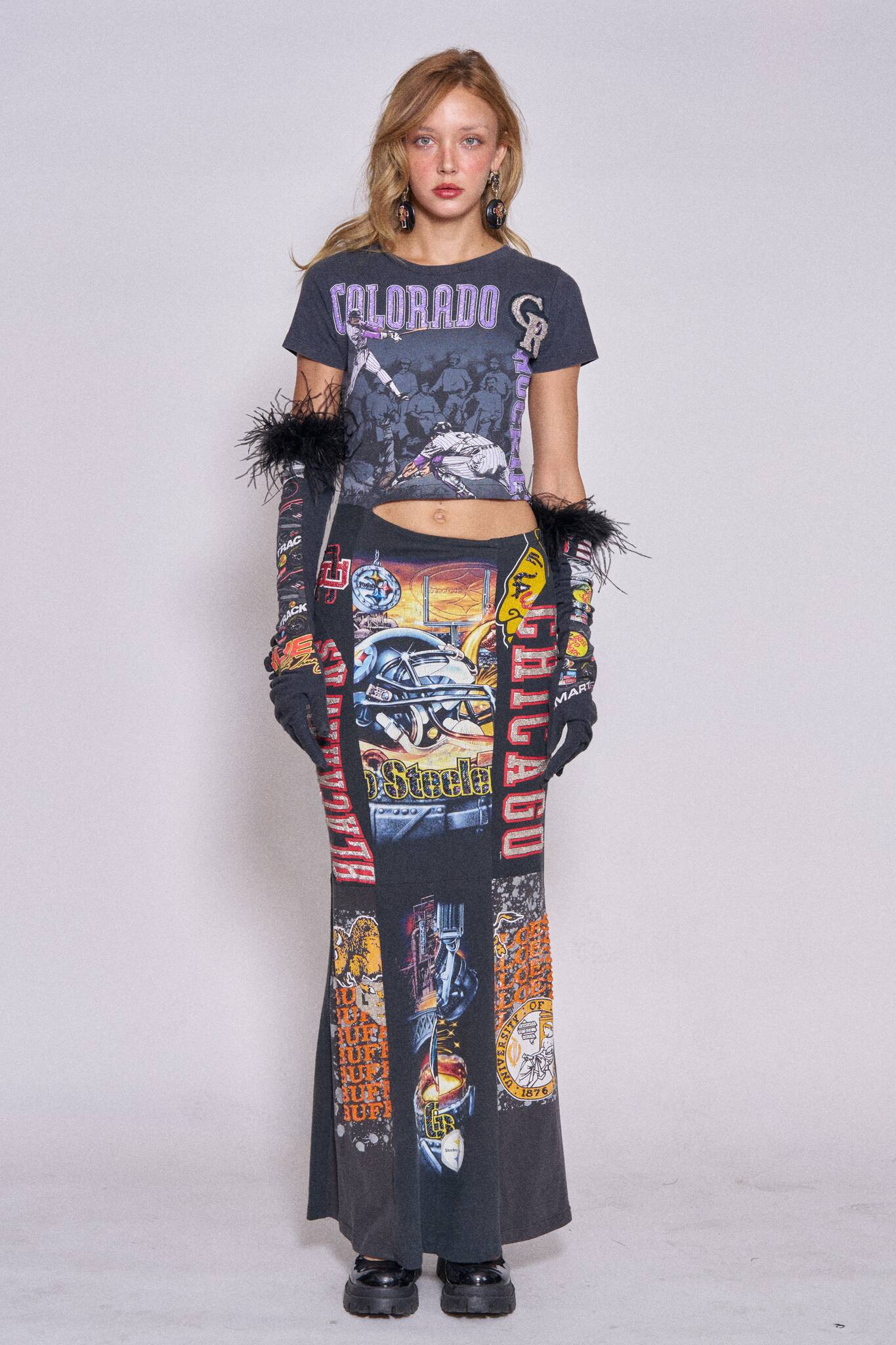 Sports Asym Maxi Dress - Colorado Rockies