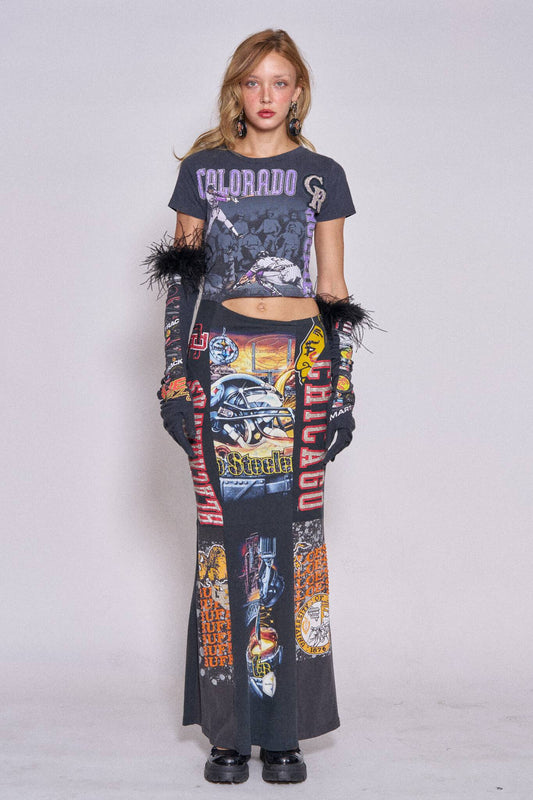 Sports Asym Maxi Dress - Colorado Rockies