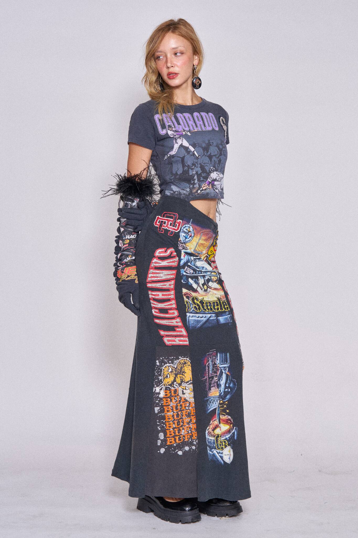 Sports Asym Maxi Dress - Colorado Rockies