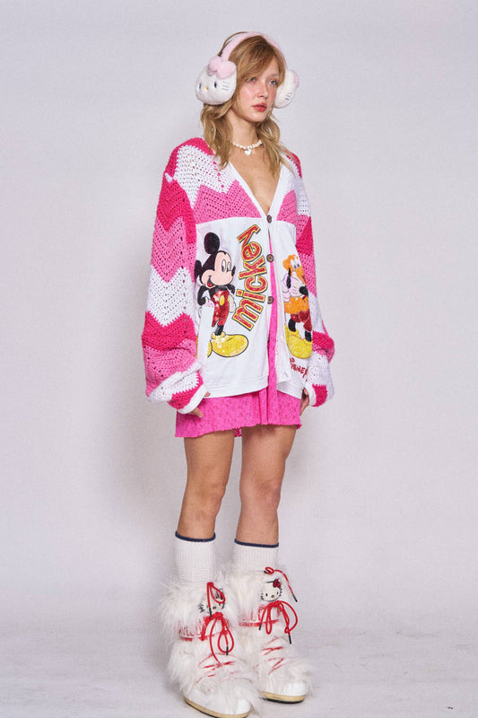 Knitted Cartoon Cardigan #1
