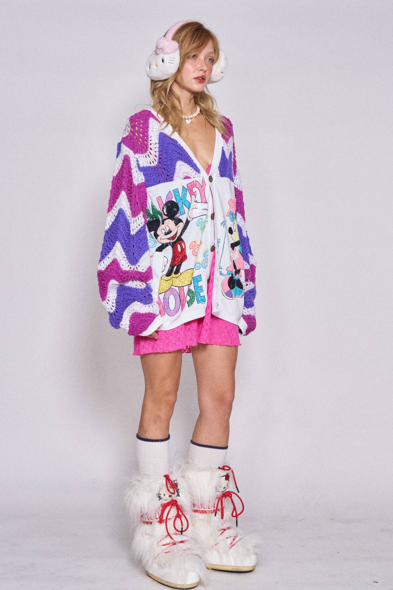 Knitted Cartoon Cardigan #2