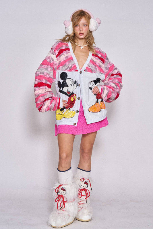 Knitted Cartoon Cardigan #3