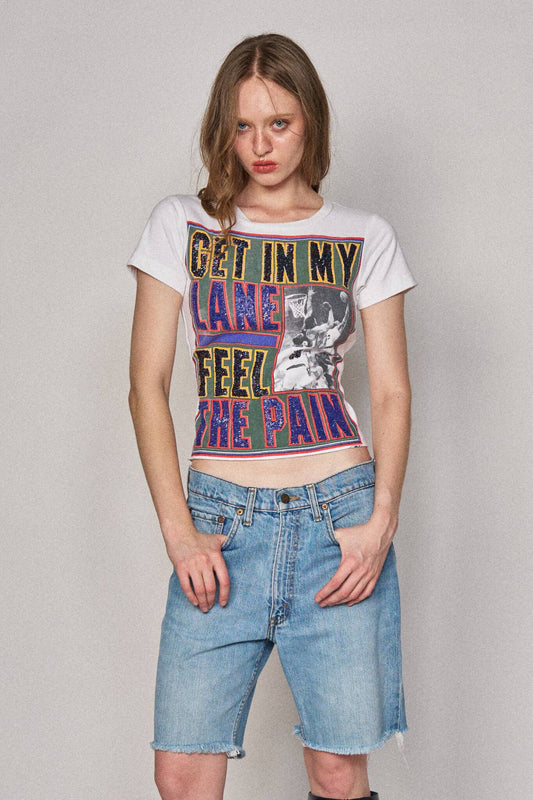 Backless Sports Bow Top - "Get In My Lane Feel the Pain"