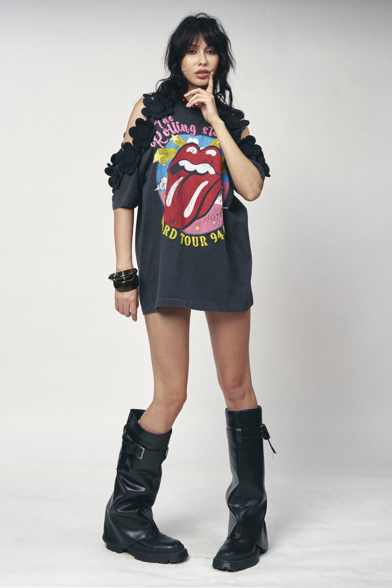 Floral Top Mod - Rolling Stones