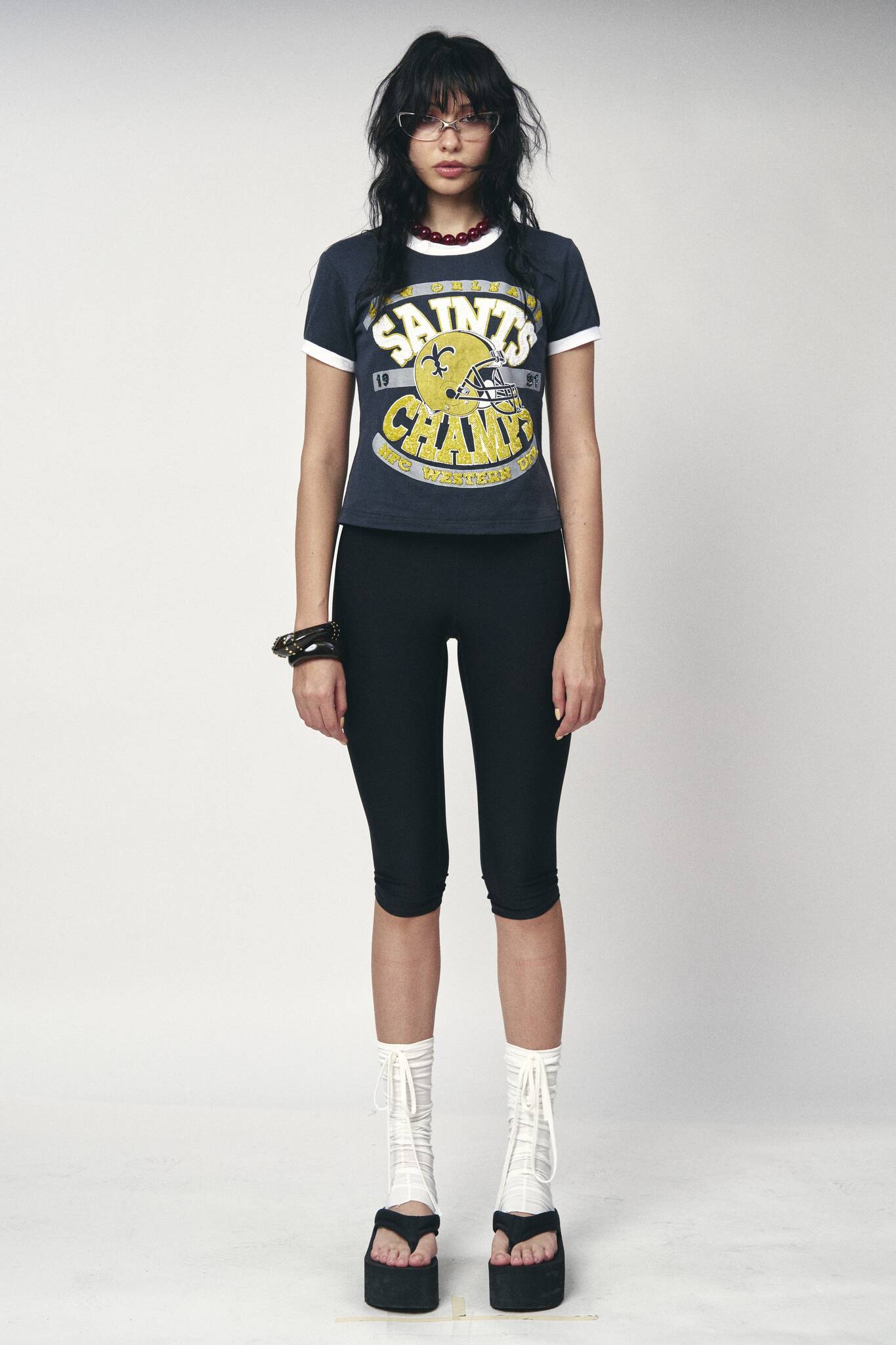 Sports Crop Tee - Saints Champs