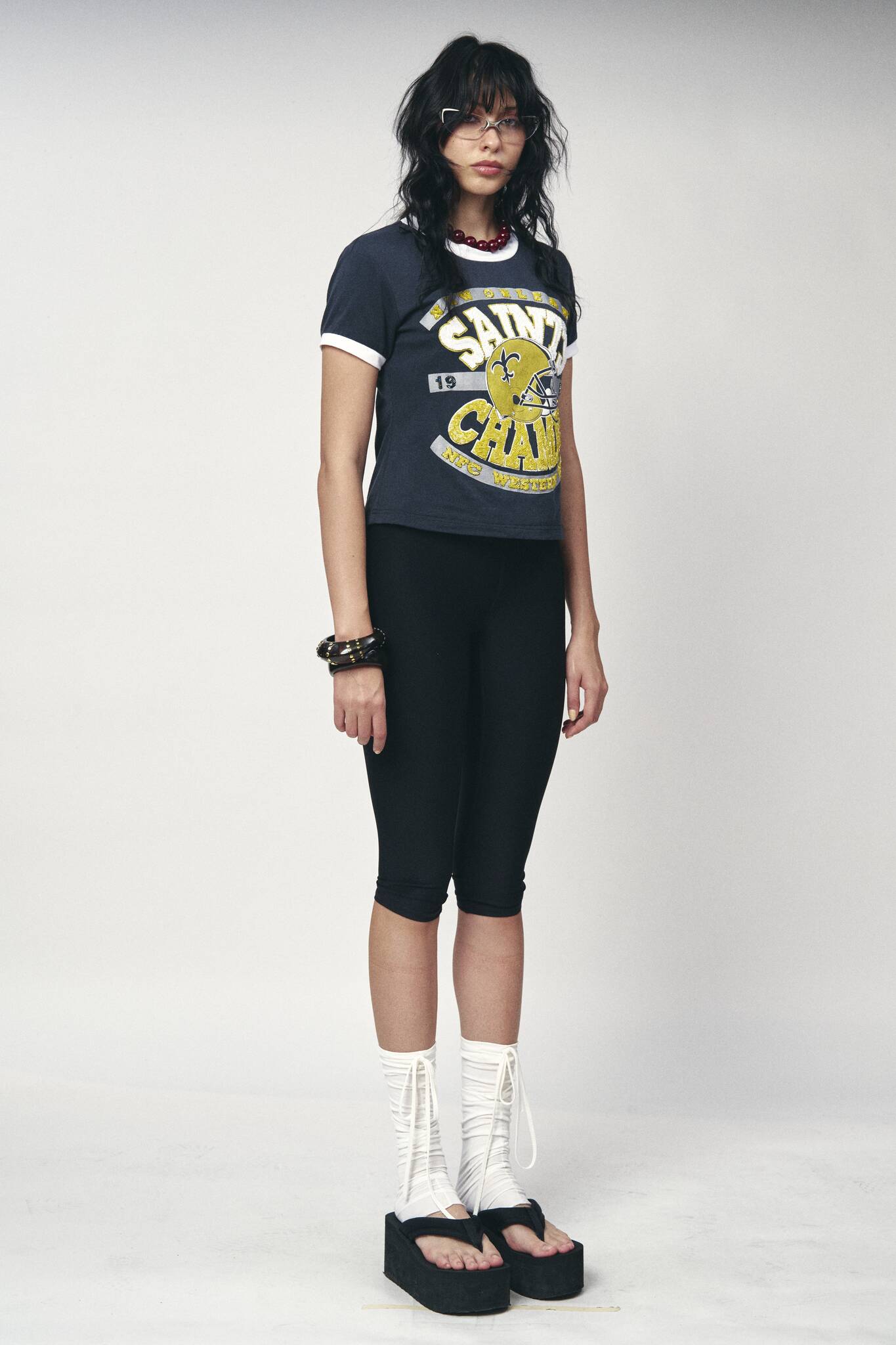 Sports Crop Tee - Saints Champs