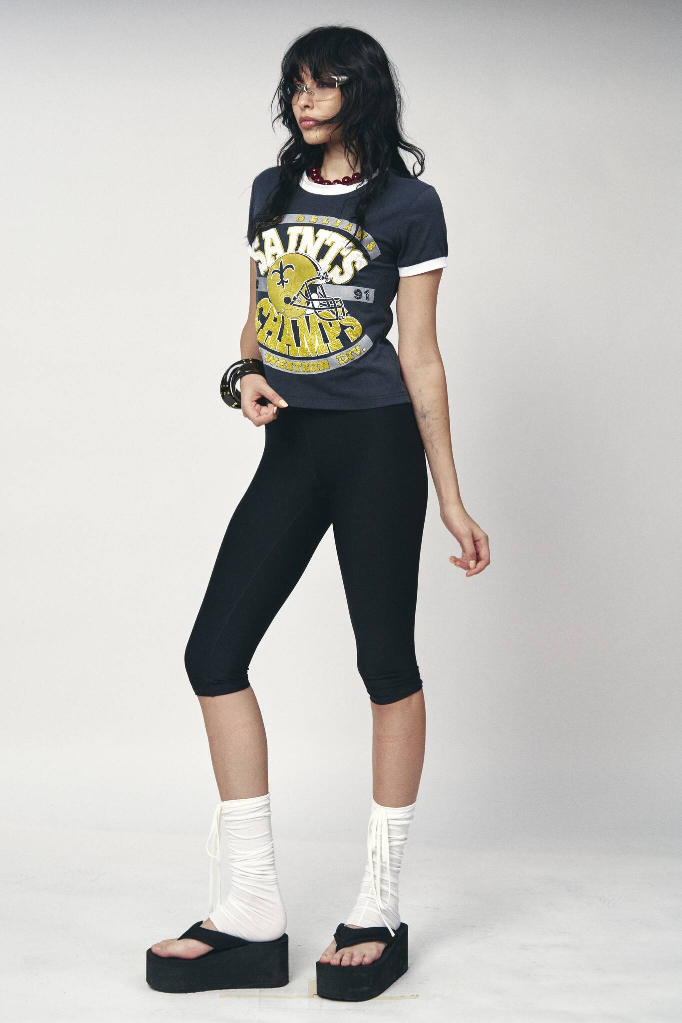 Sports Crop Tee - Saints Champs