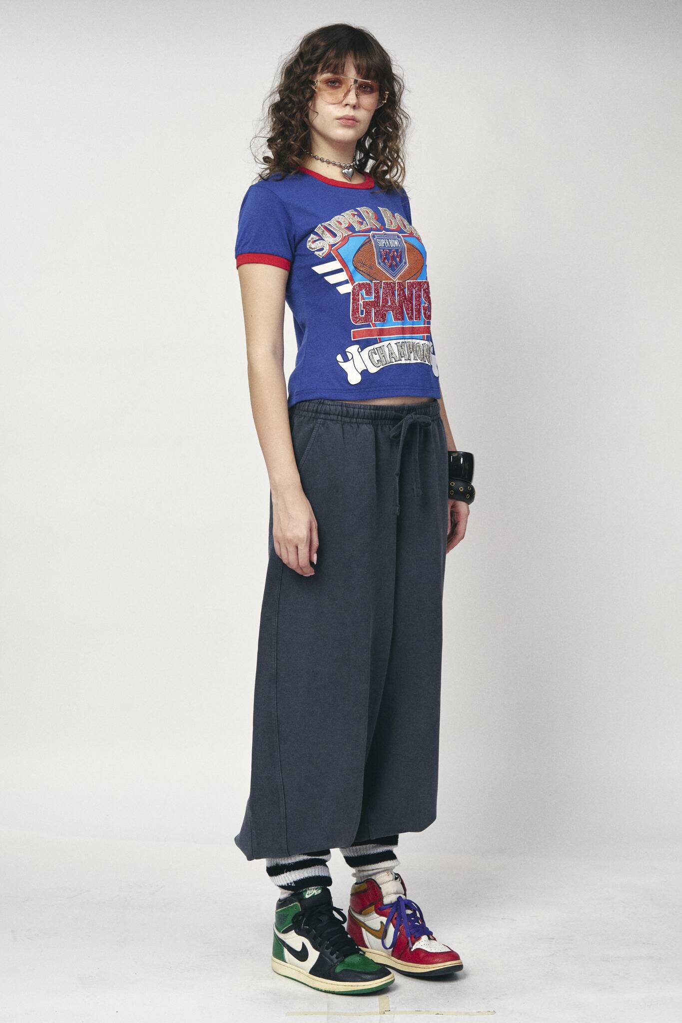 Sports Crop Tee - Giants Super Bowl Champs