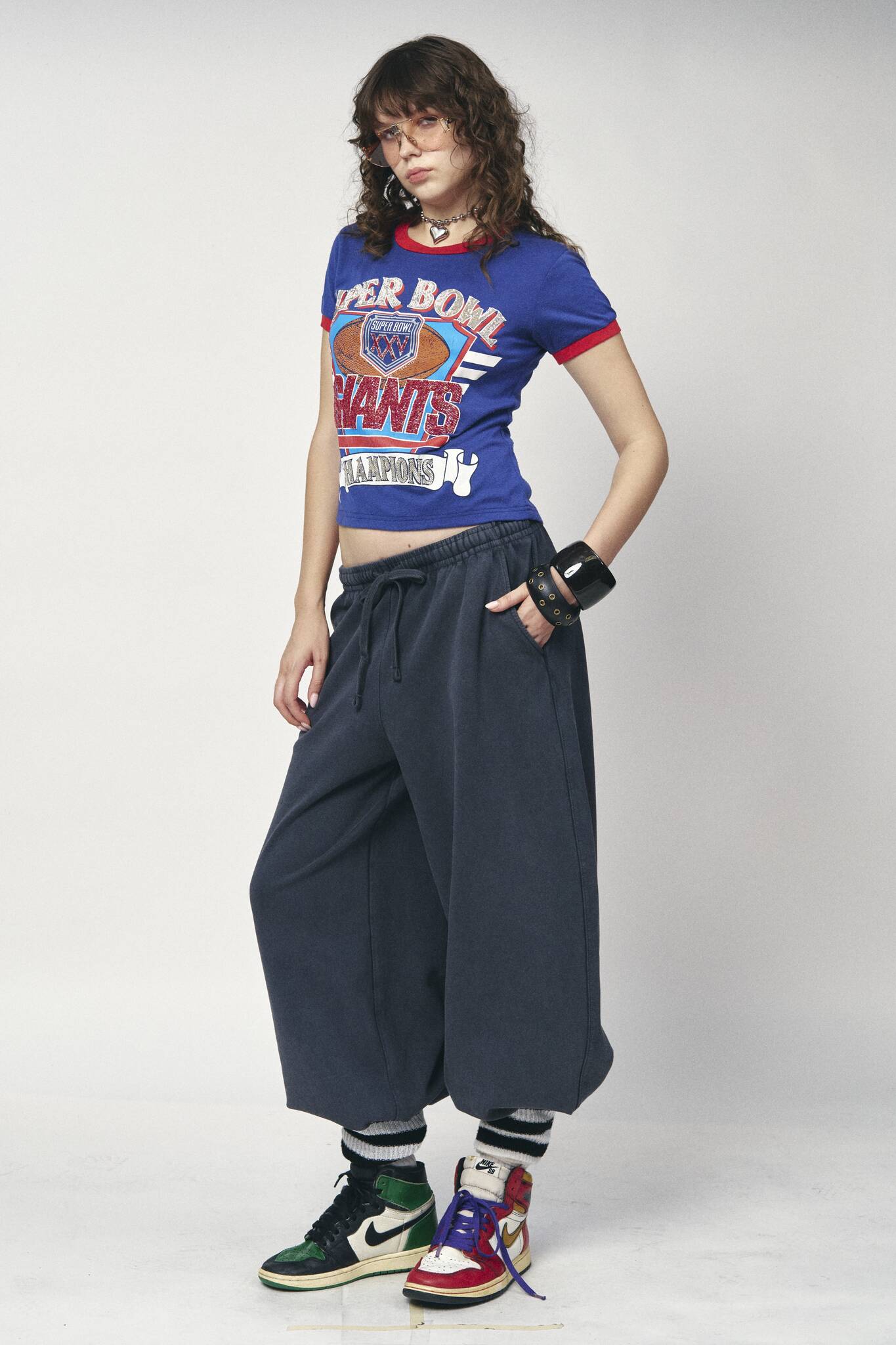 Sports Crop Tee - Giants Super Bowl Champs