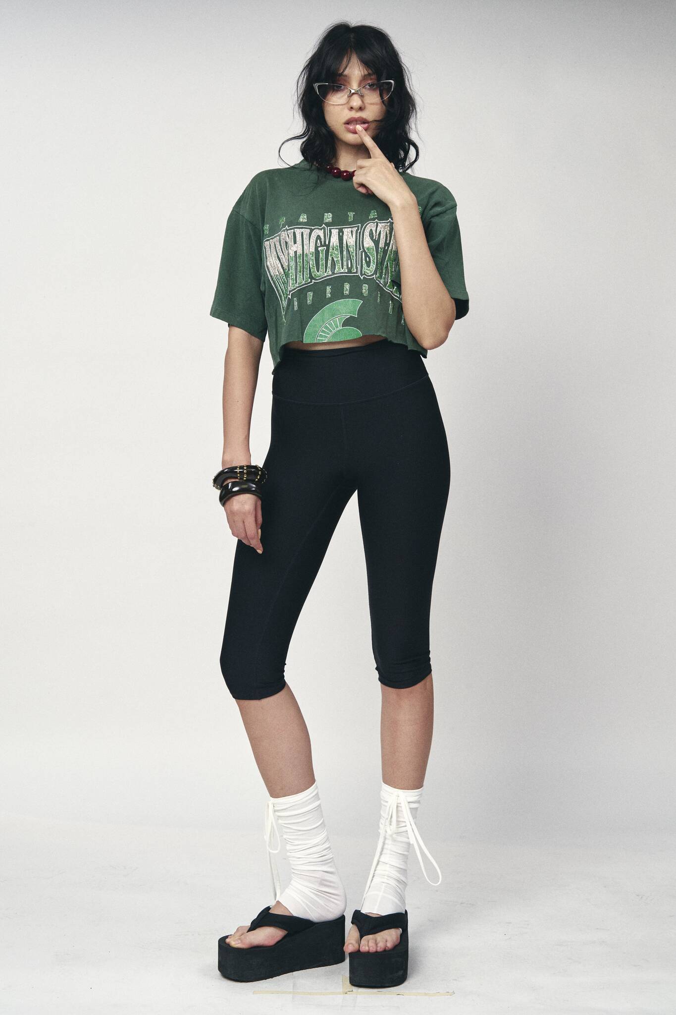 Sports Crop Tee - Michigan State