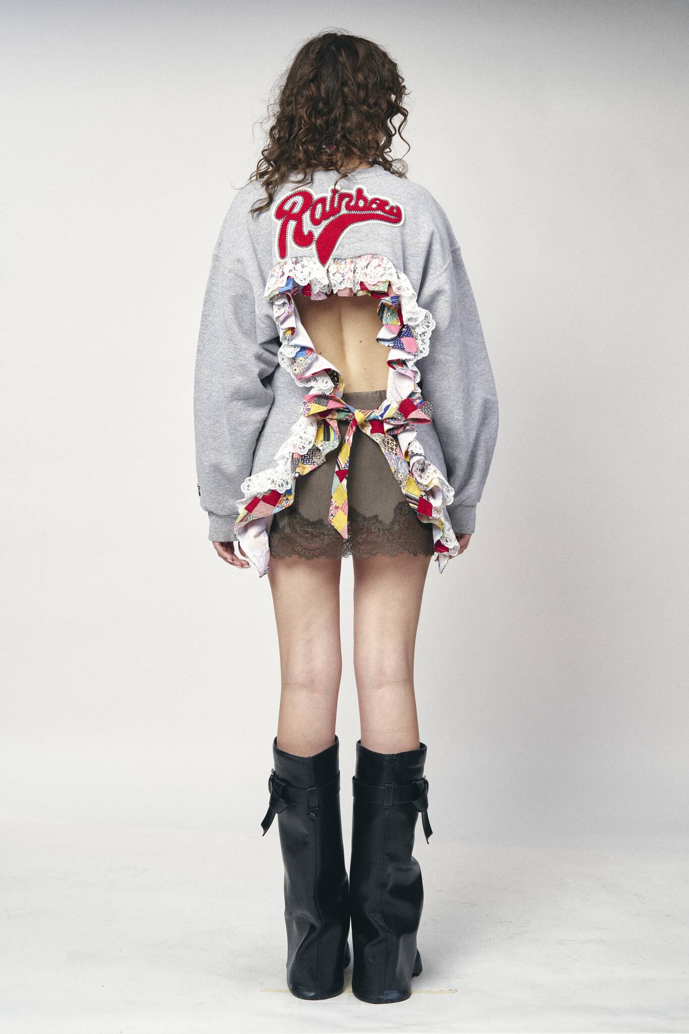 Backless Ruffle Sweatshirt - Packers Football