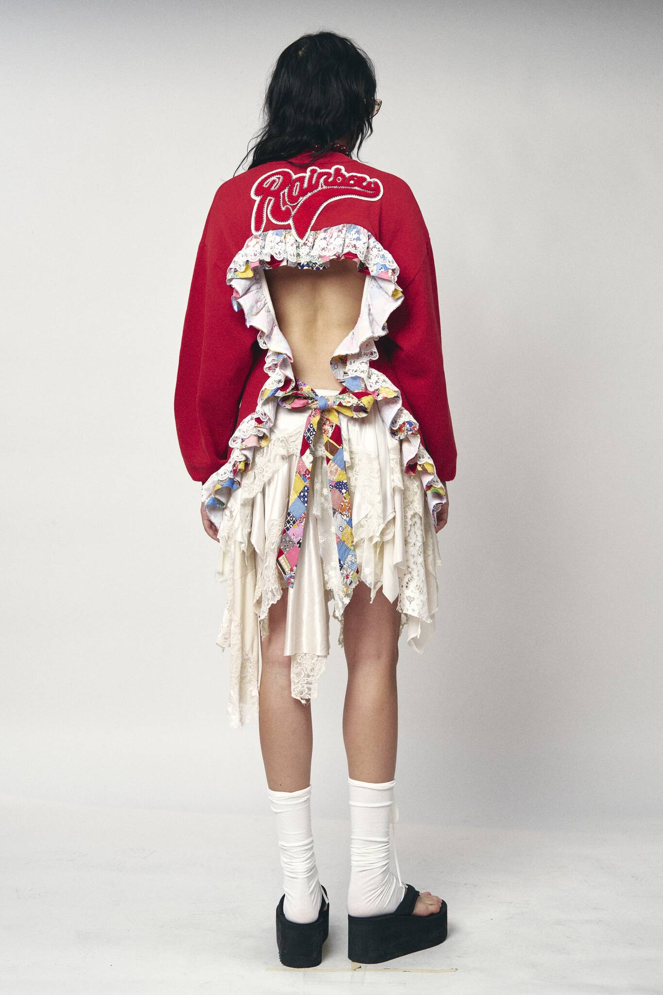 Backless Ruffle Sweatshirt - Indiana Hoosiers
