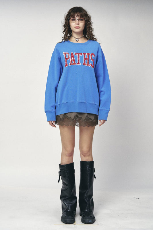 Backless Ruffle Sweatshirt - Paths
