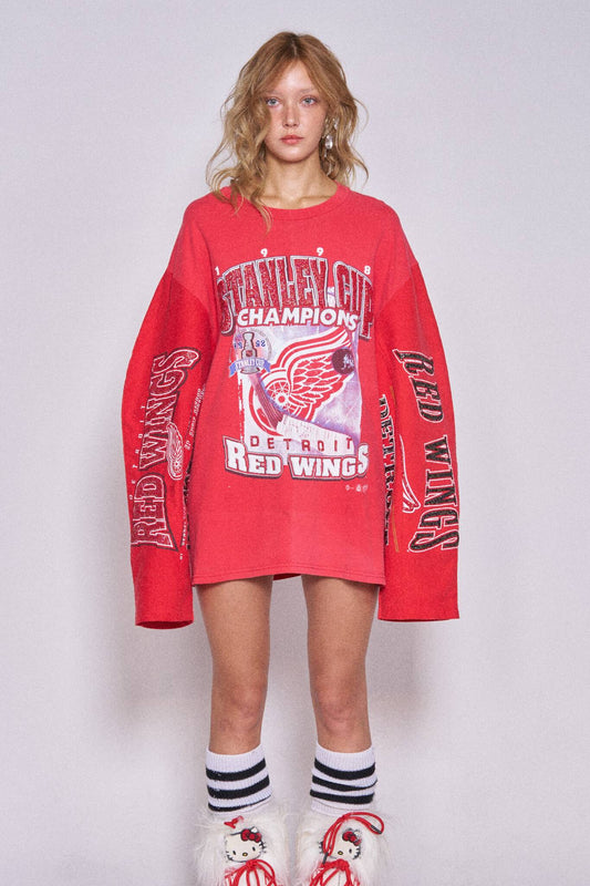 Moto Sports Top - Red Wings