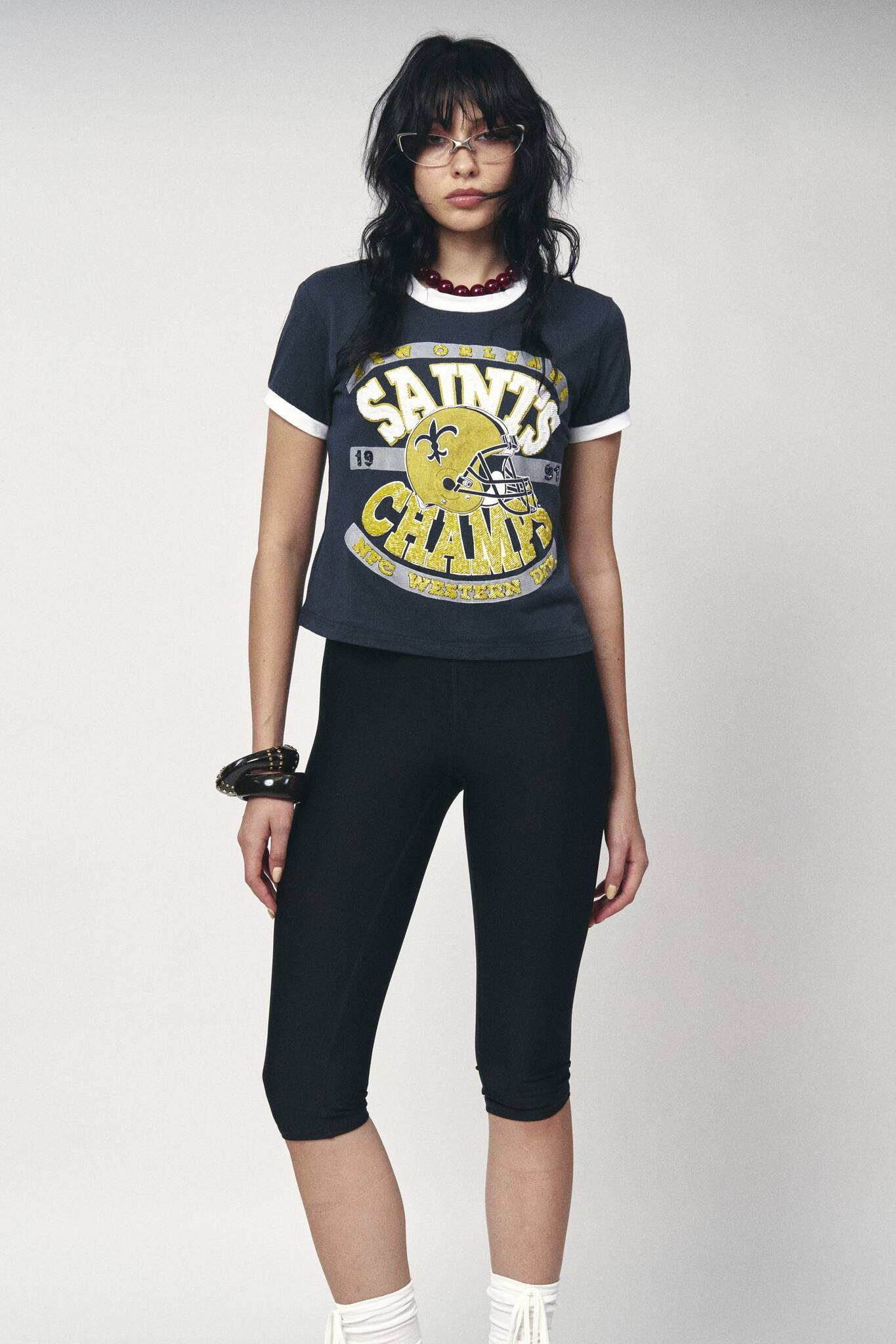 Sports Crop Tee - Saints Champs