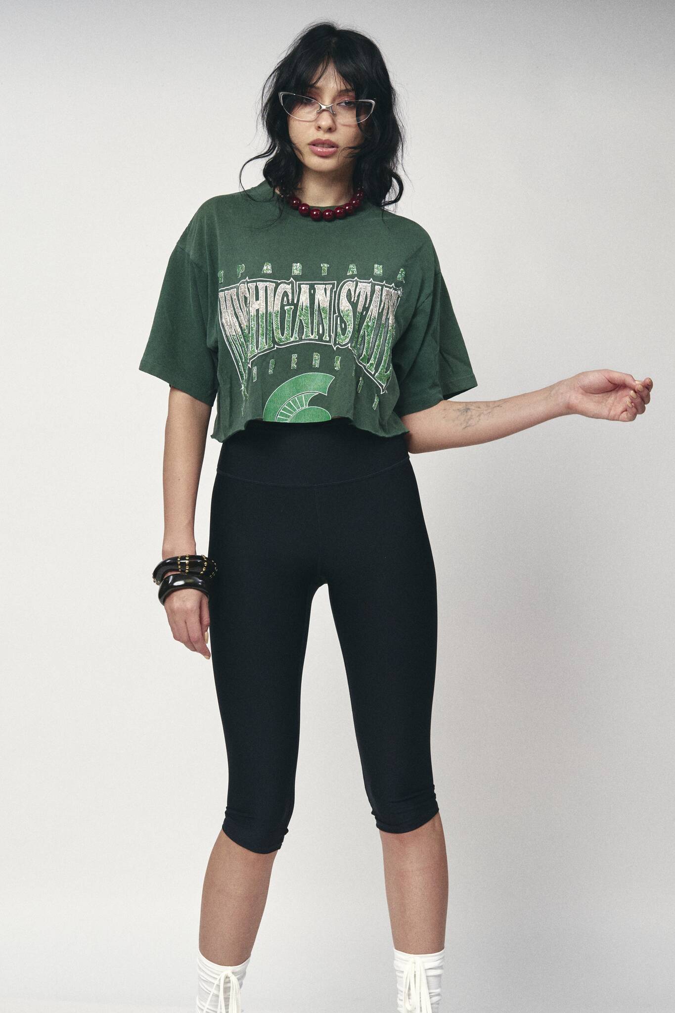 Sports Crop Tee - Michigan State