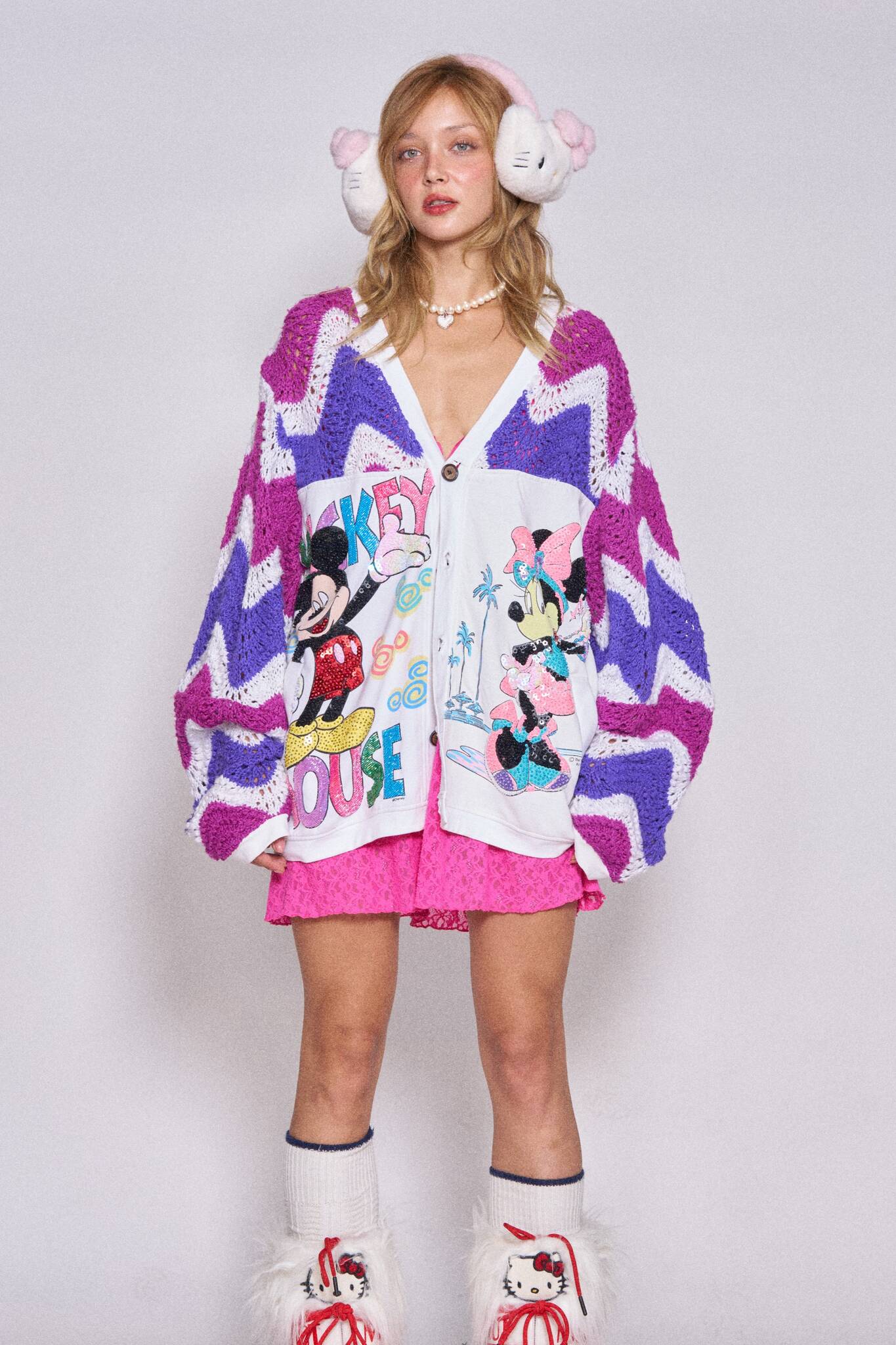 Knitted Cartoon Cardigan #2