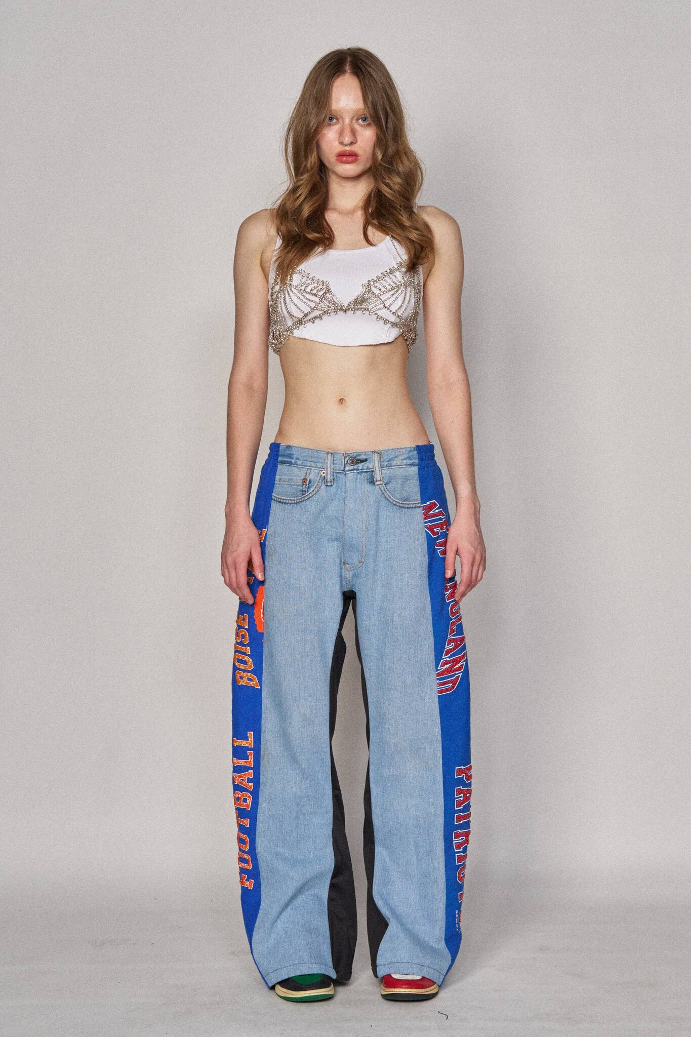 Denim Track Pants - Boise State x Patriots