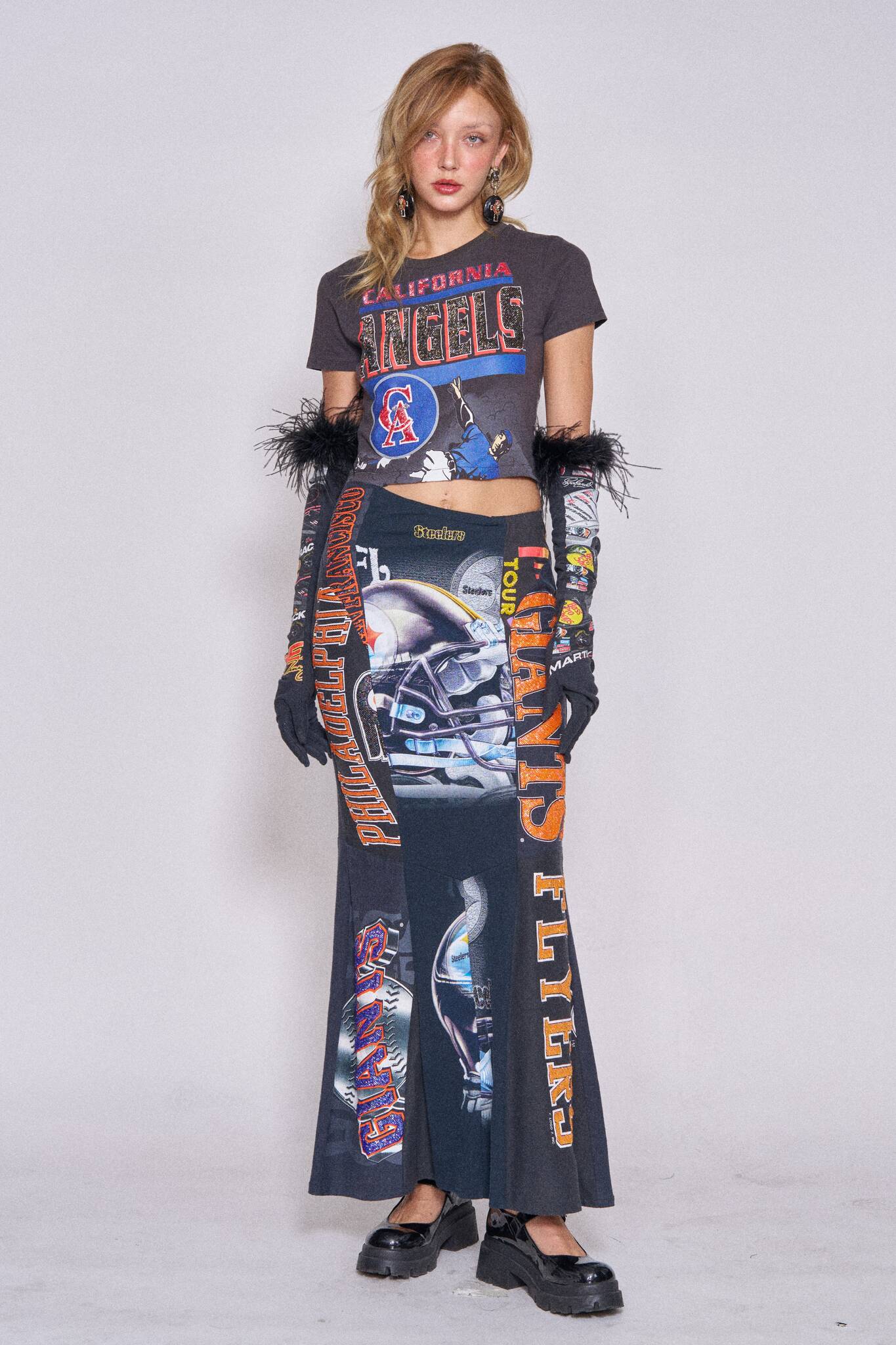 Sports Asym Maxi Dress - California Angels