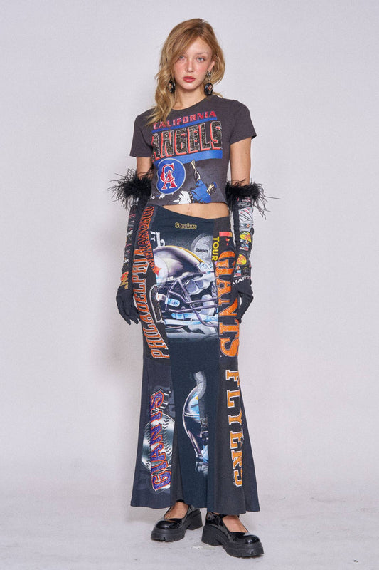 Sports Asym Maxi Dress - California Angels