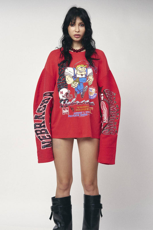 Moto Sports Top - Huskers x Red Wings