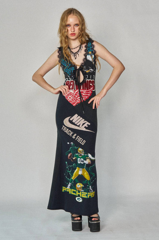 Sports Lace-up Maxi Dress #1