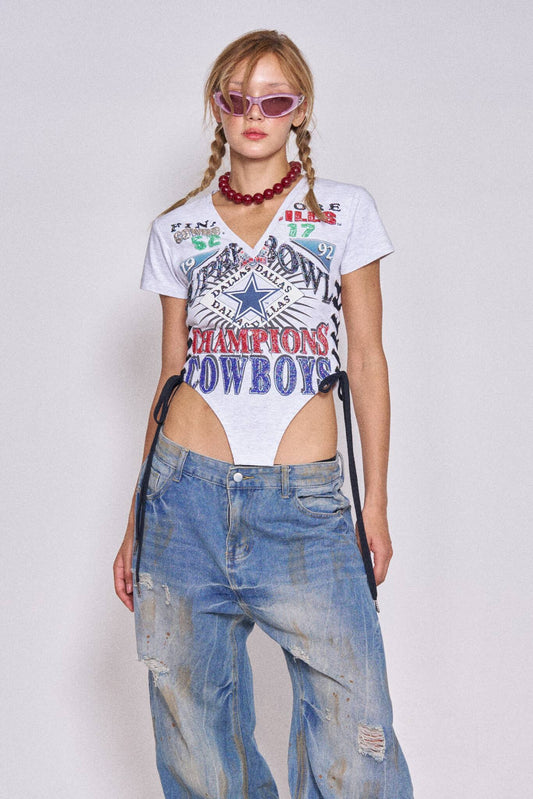 Sports Lace-up Corset - Cowboys #3